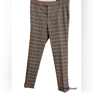 H&M: Mens Grey, Black and White Striped Trousers